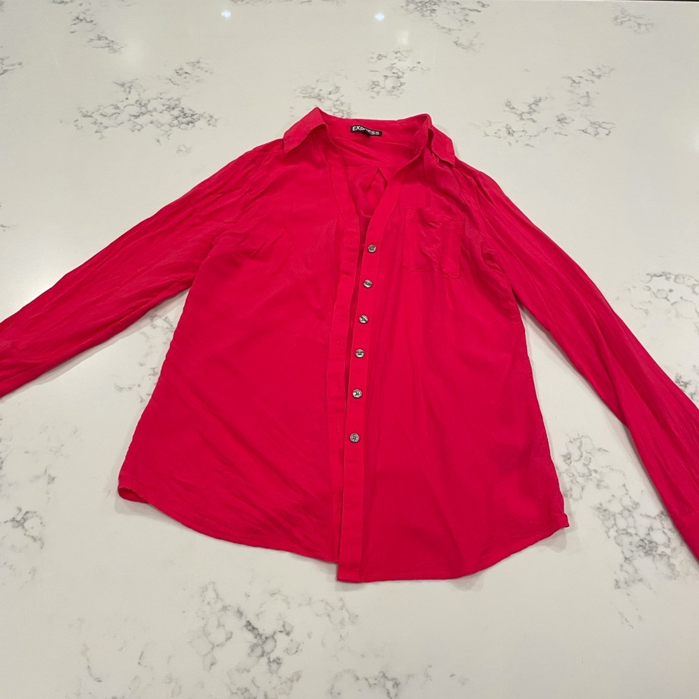 Express Coral Blouse